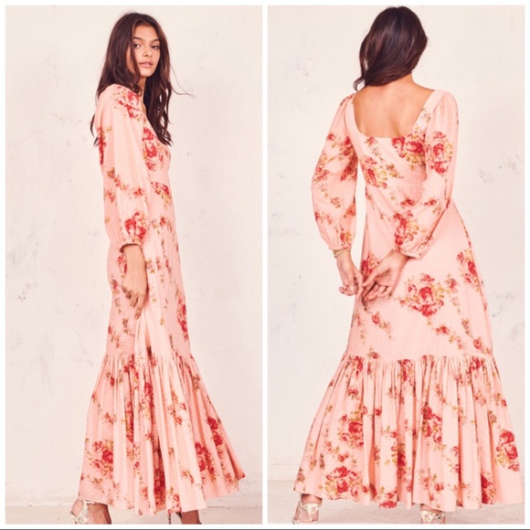 LoveShackFancy Colby Dress in Pink Lemonade NWT 0 - Picture 3 of 16